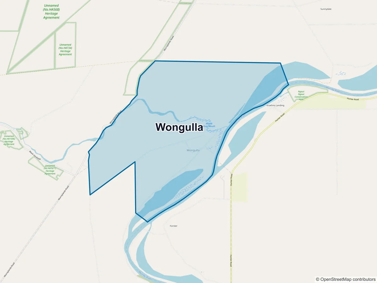 Map of Wongulla, SA, Australia