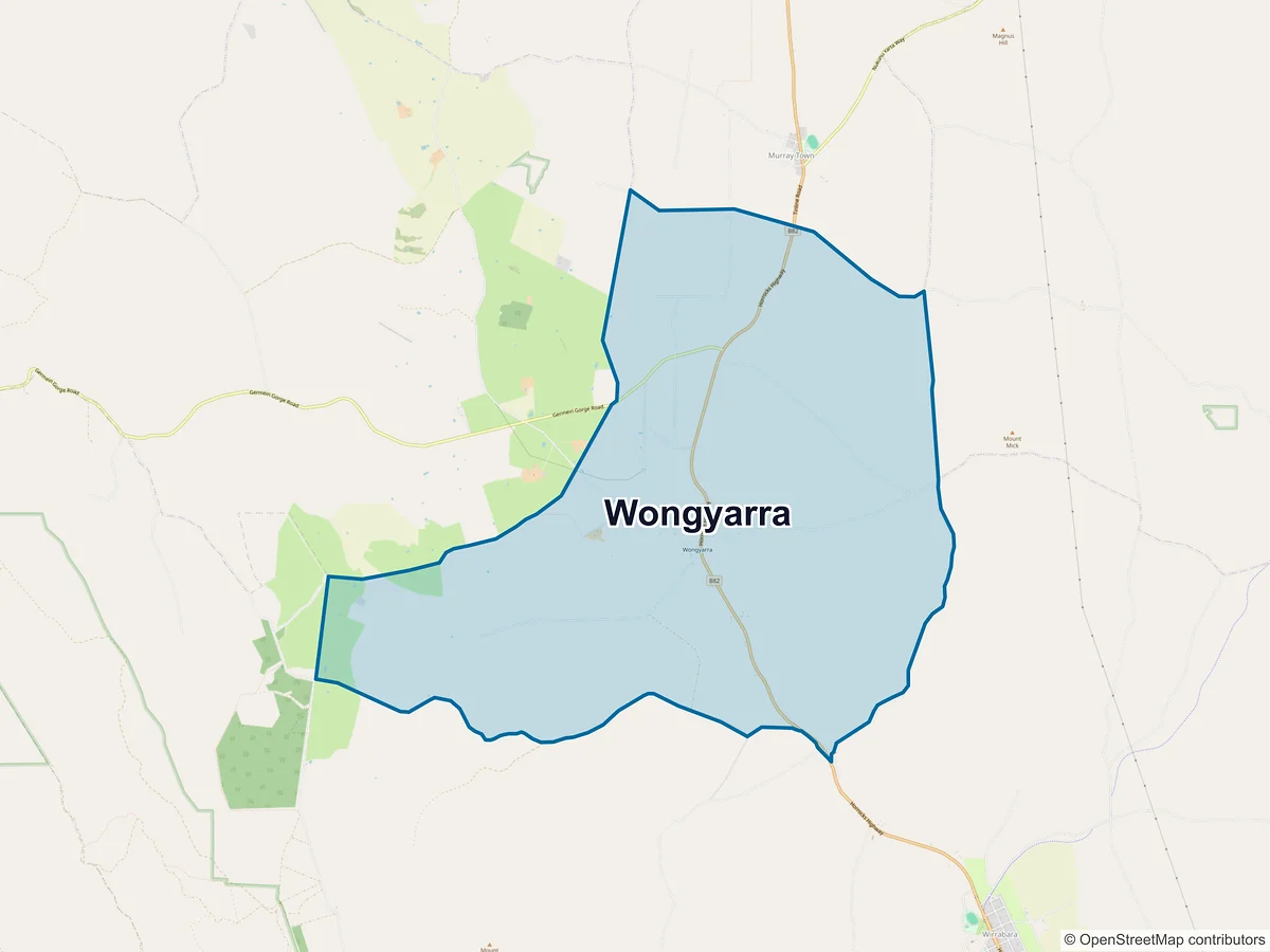 Map of Wongyarra, SA, Australia