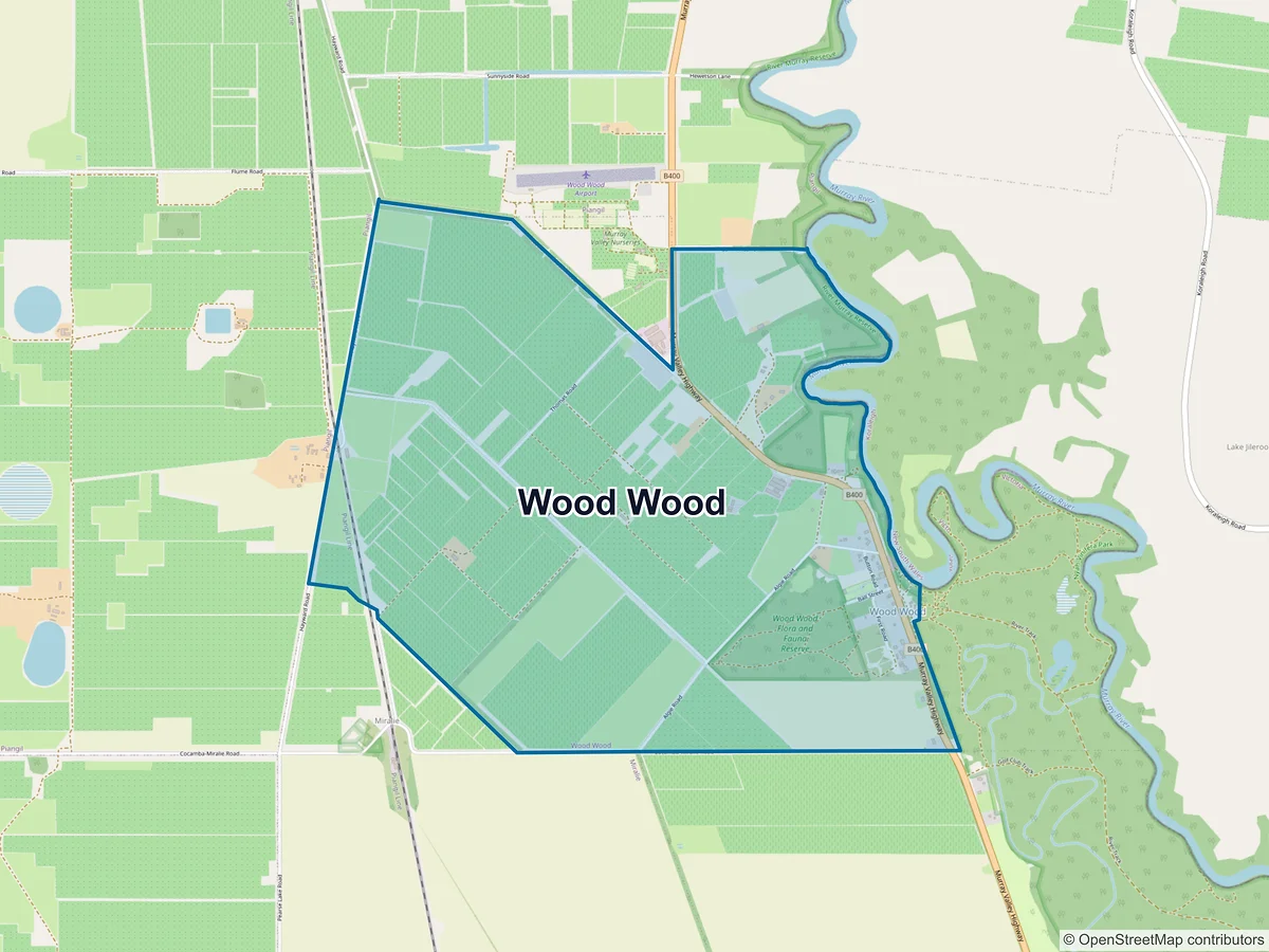 Map of Wood Wood, VIC, Australia