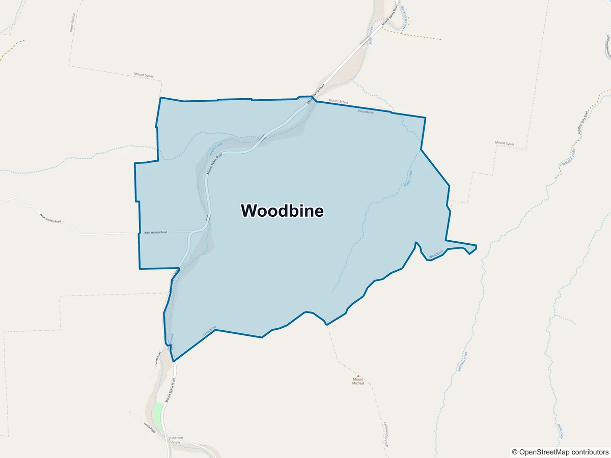 Map of Woodbine, QLD, Australia