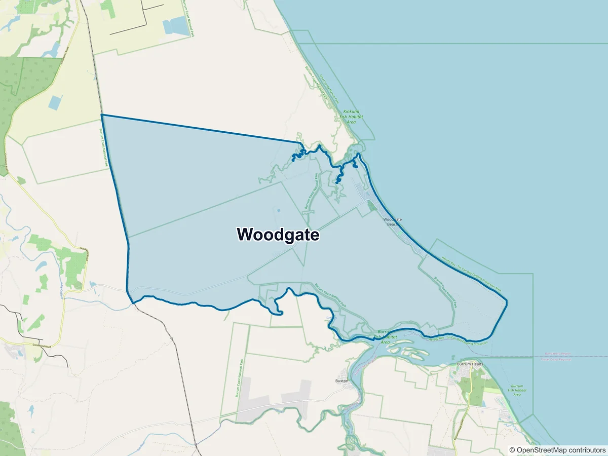 Map of Woodgate, QLD, Australia