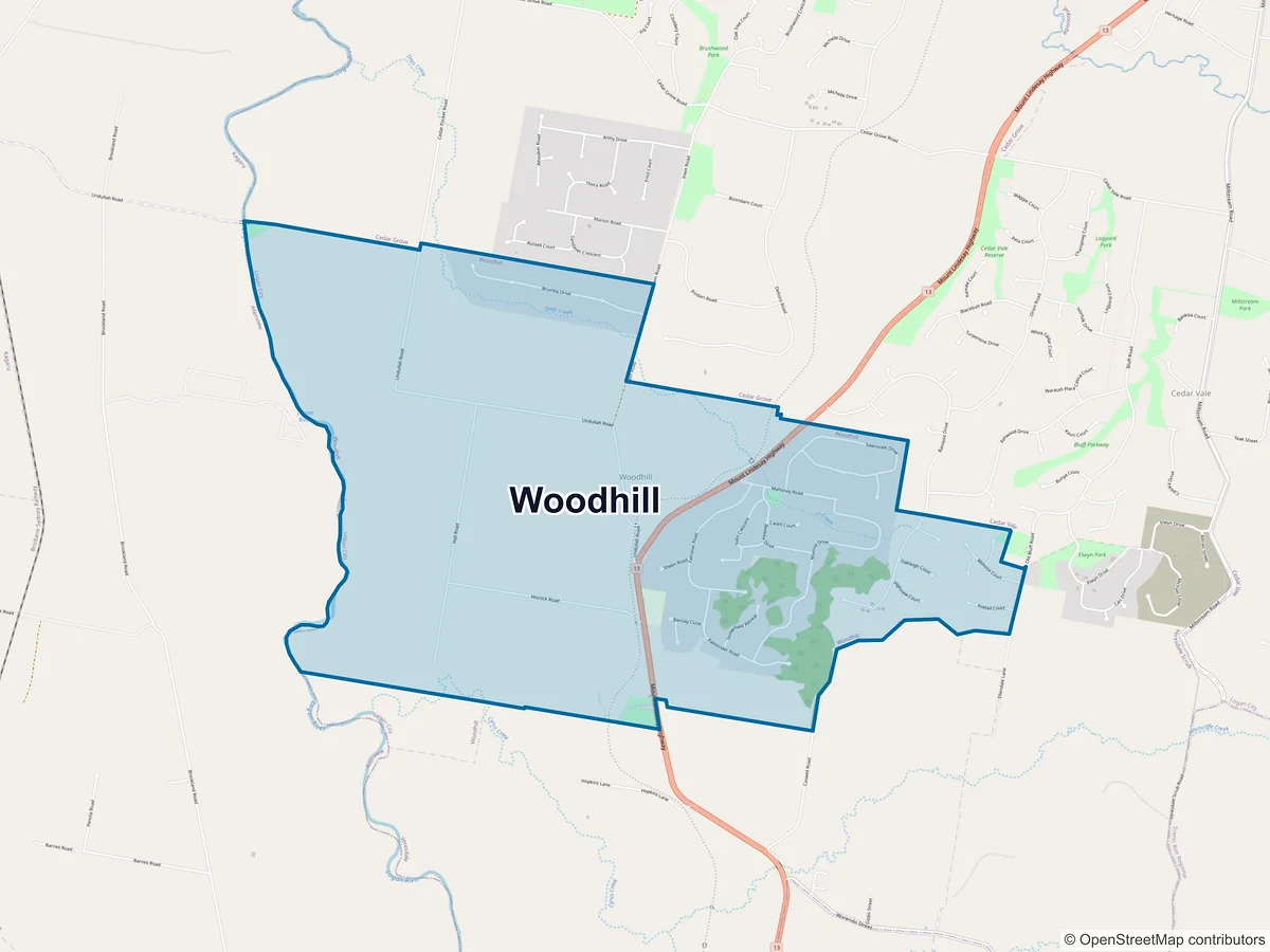 Map of Woodhill, QLD, Australia