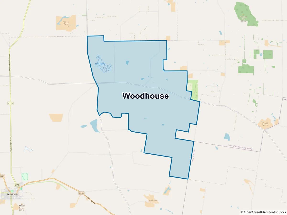 Map of Woodhouse, VIC, Australia