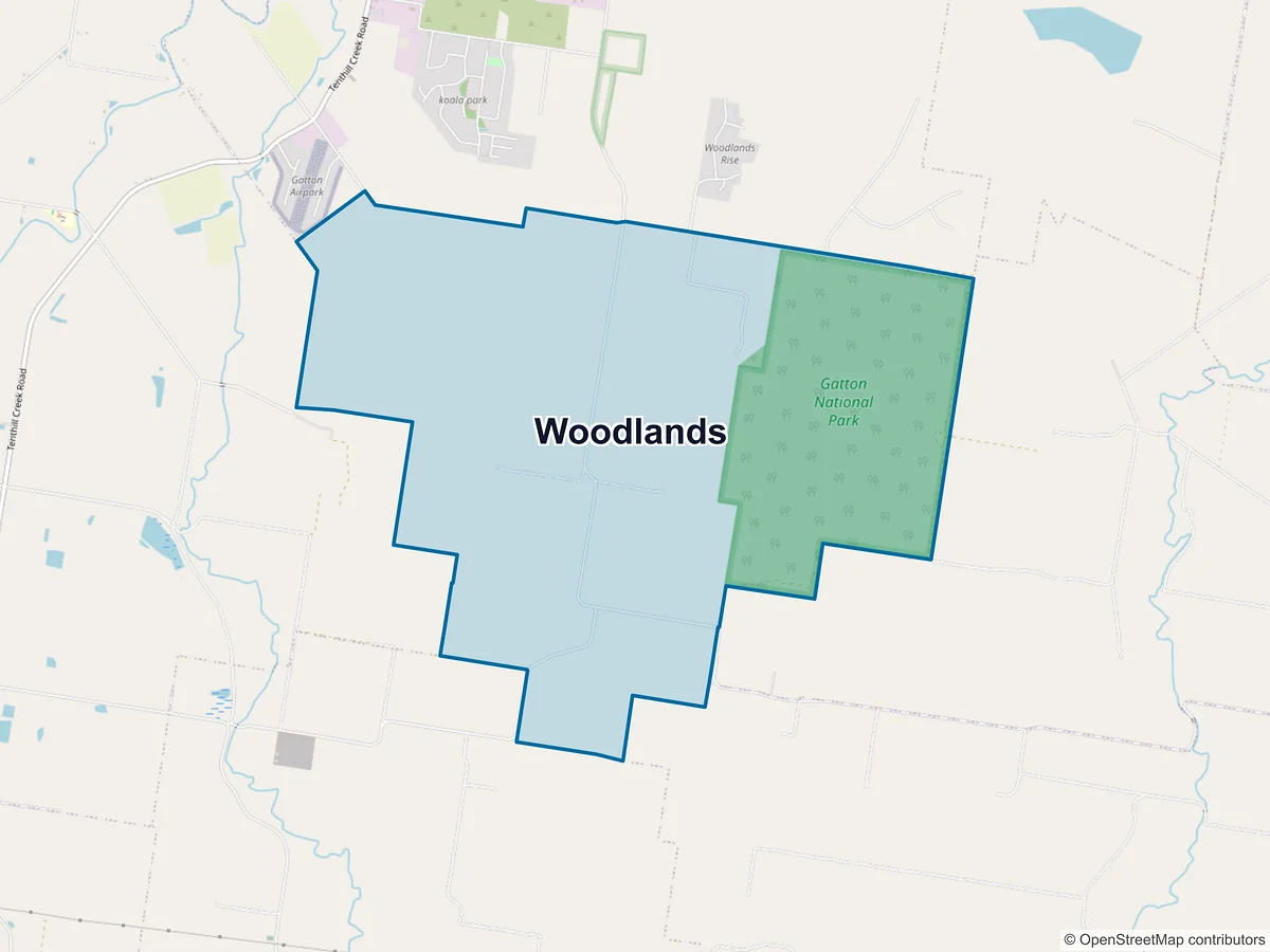 Map of Woodlands, QLD, Australia