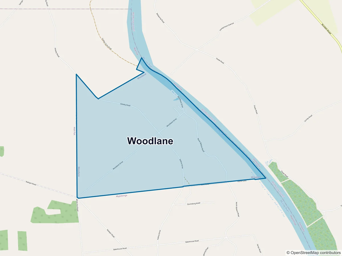 Map of Woodlane, SA, Australia
