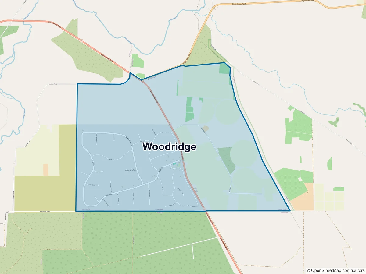 Map of Woodridge, WA, Australia
