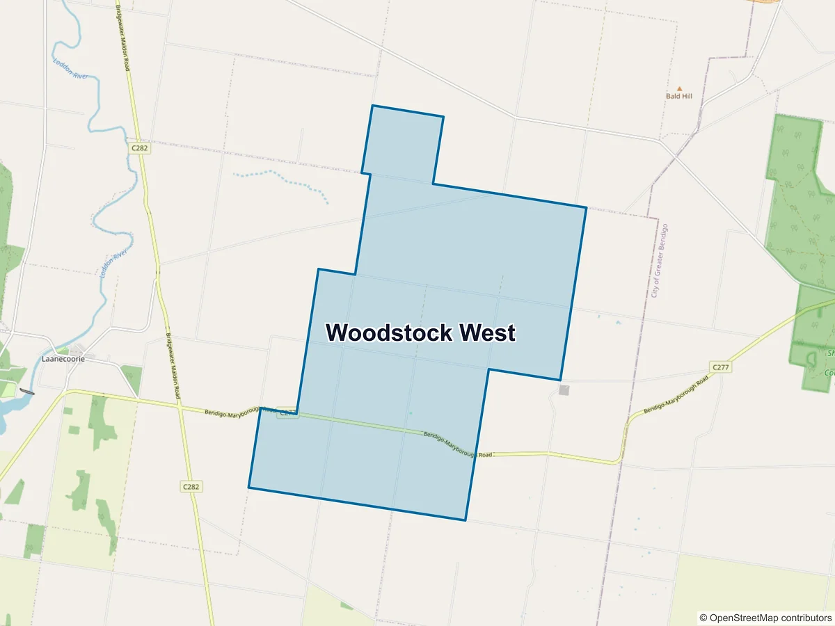 Map of Woodstock West, VIC, Australia