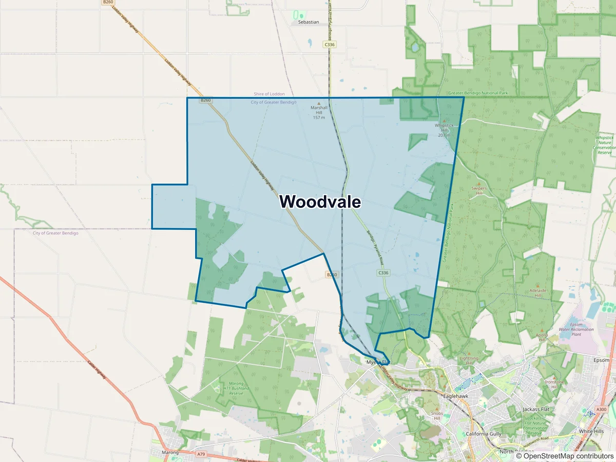 Map of Woodvale, VIC, Australia