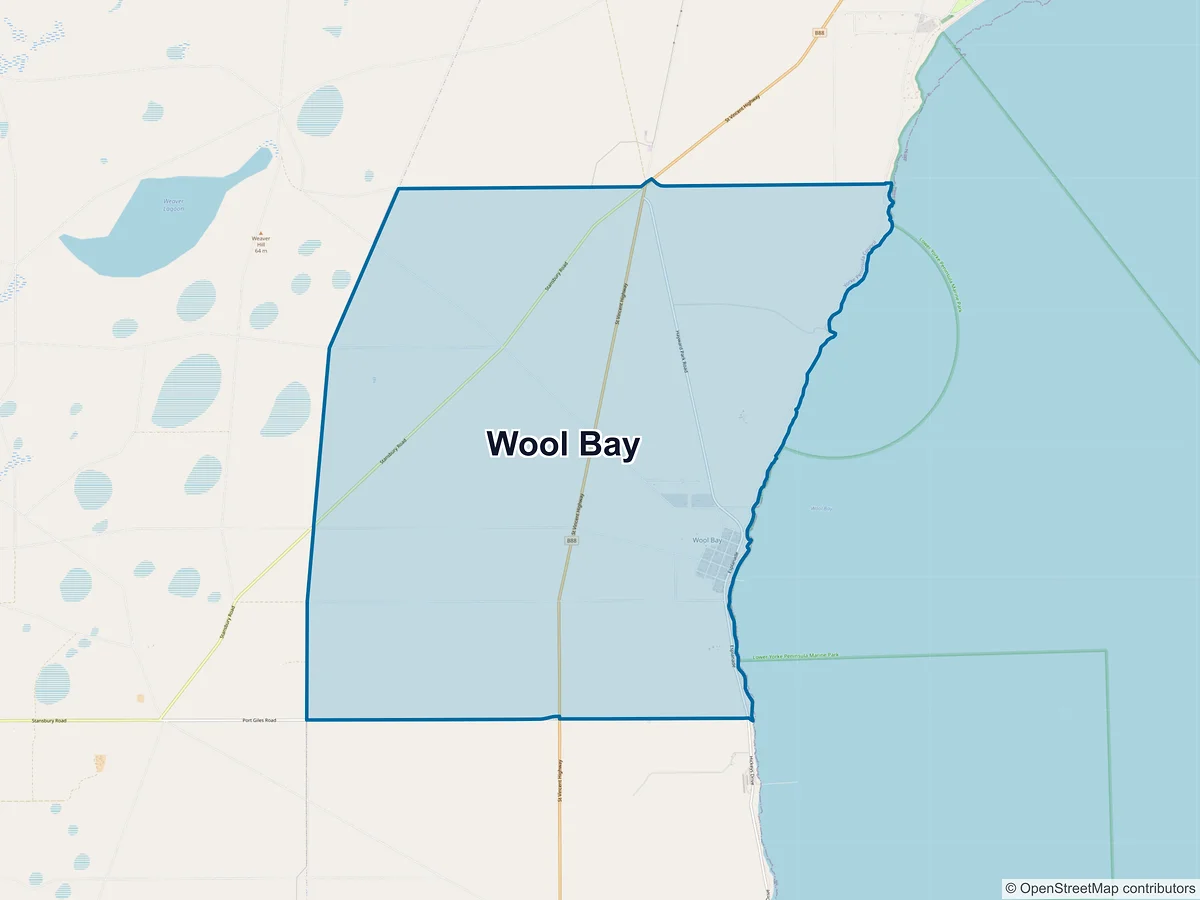 Map of Wool Bay, SA, Australia