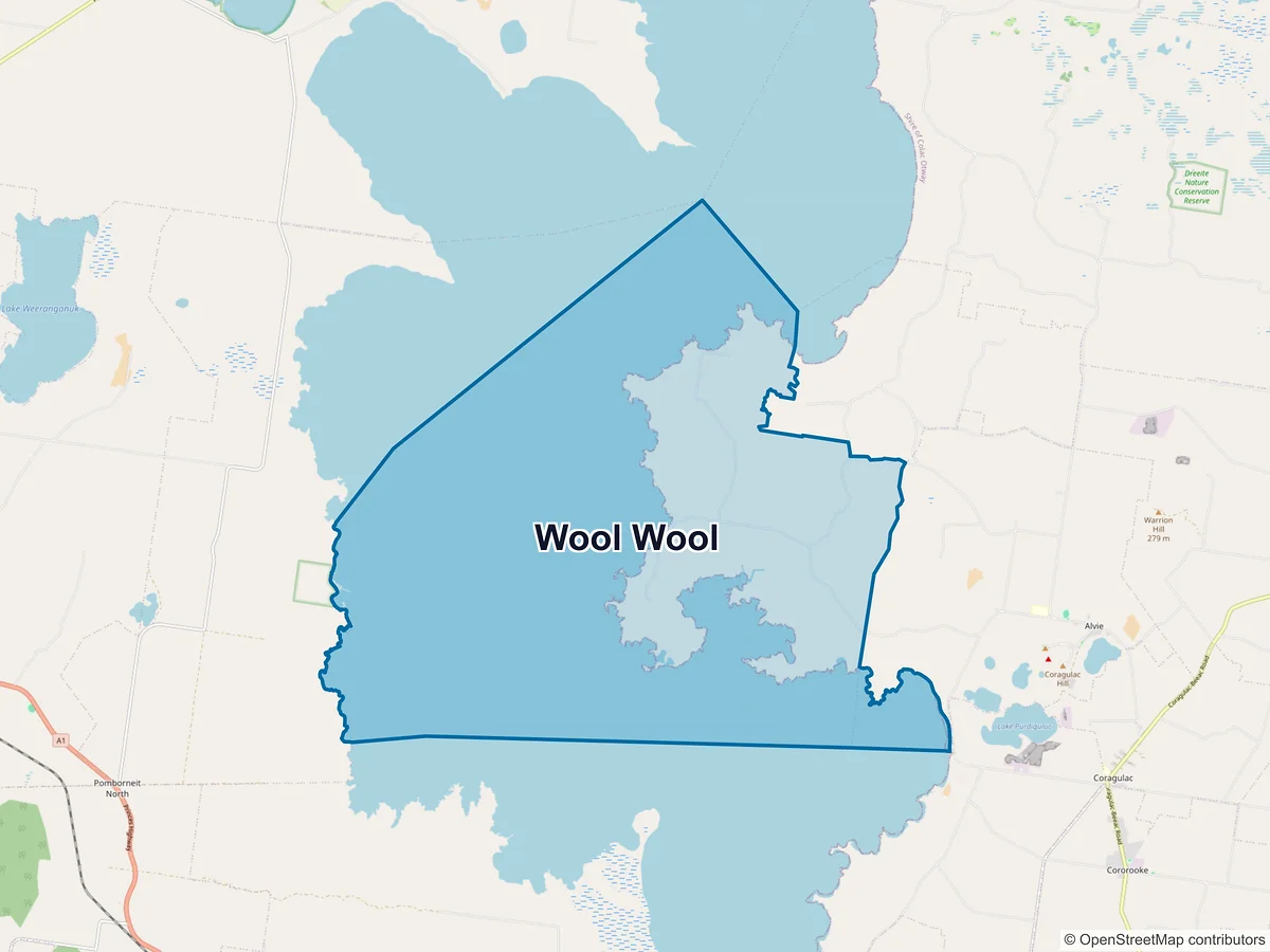 Map of Wool Wool, VIC, Australia