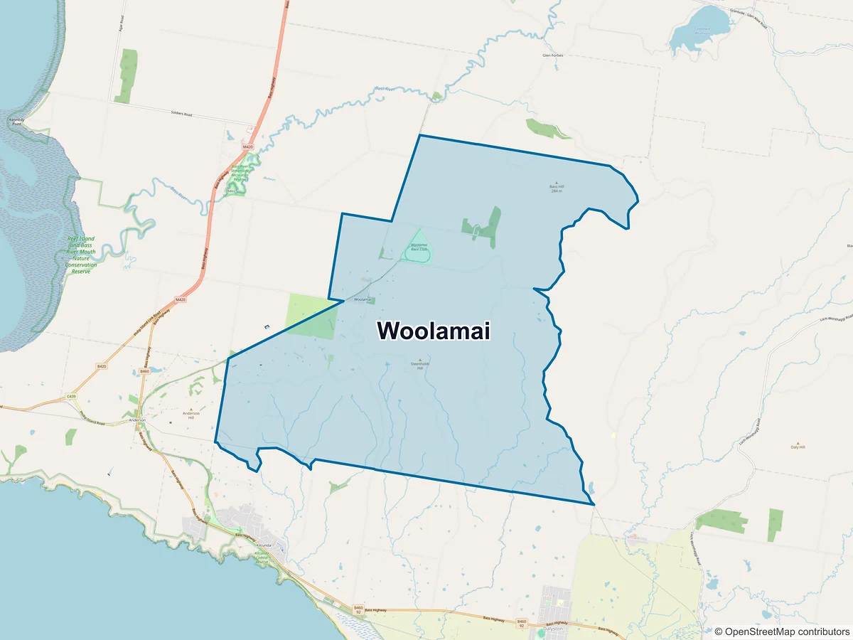 Map of Woolamai, VIC, Australia