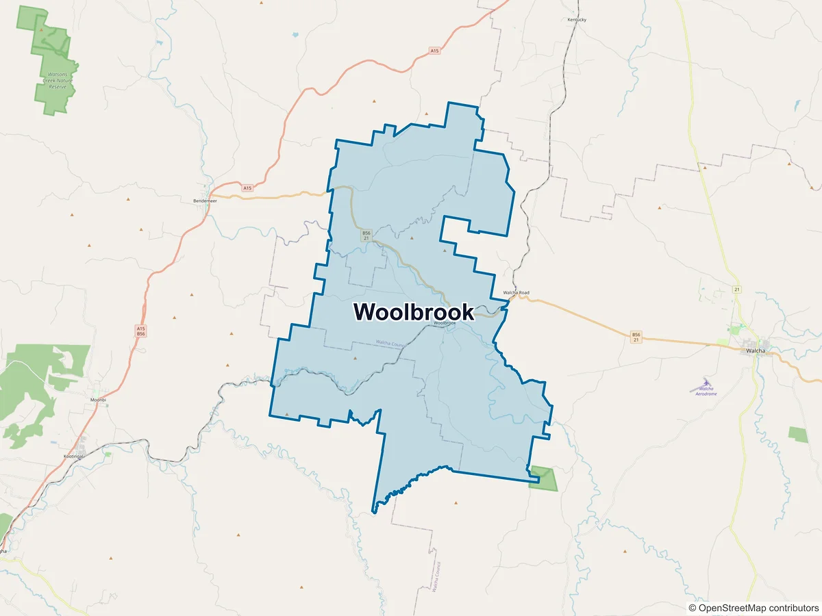 Map of Woolbrook, NSW, Australia