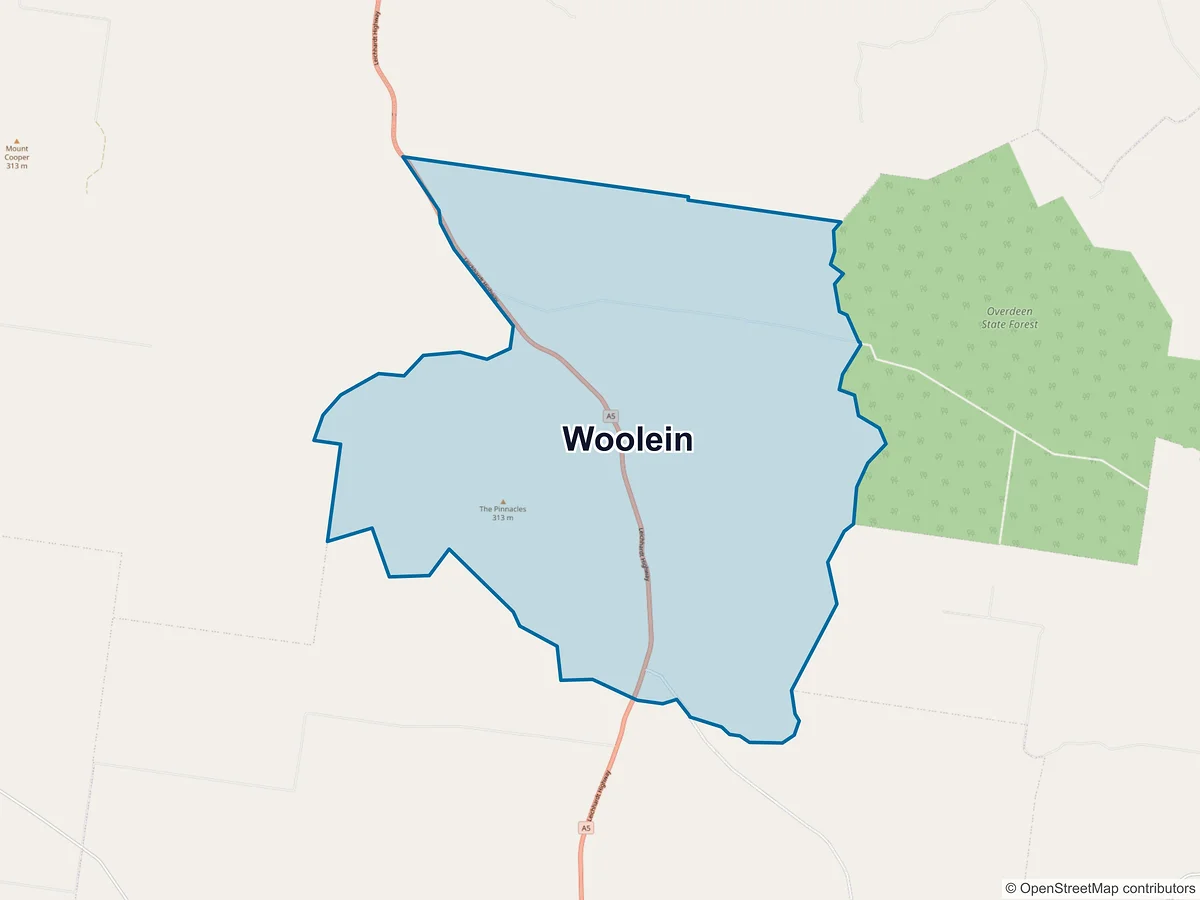 Map of Woolein, QLD, Australia