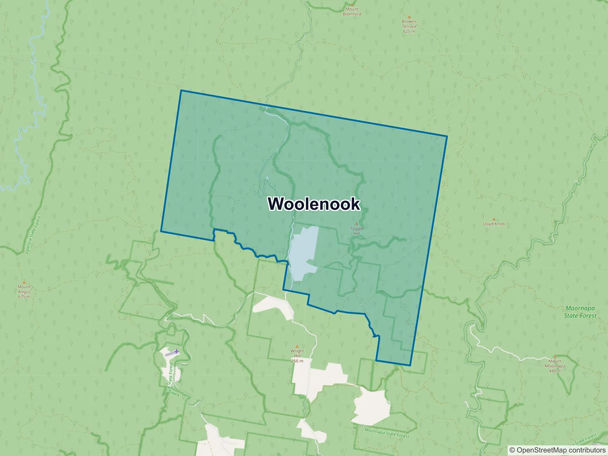 Map of Woolenook, VIC, Australia