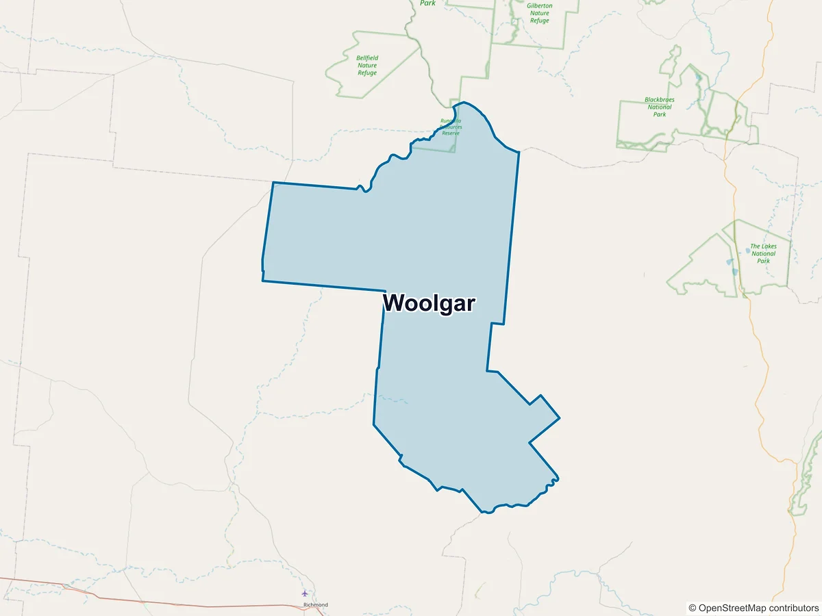 Map of Woolgar, QLD, Australia