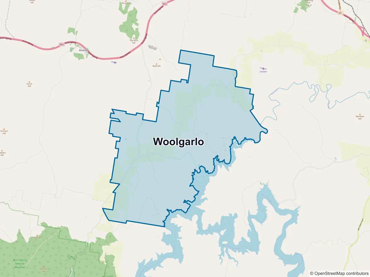 Map of Woolgarlo, NSW, Australia