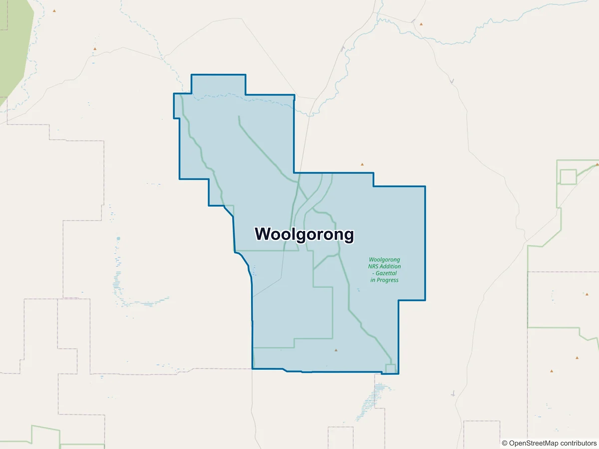 Map of Woolgorong, WA, Australia