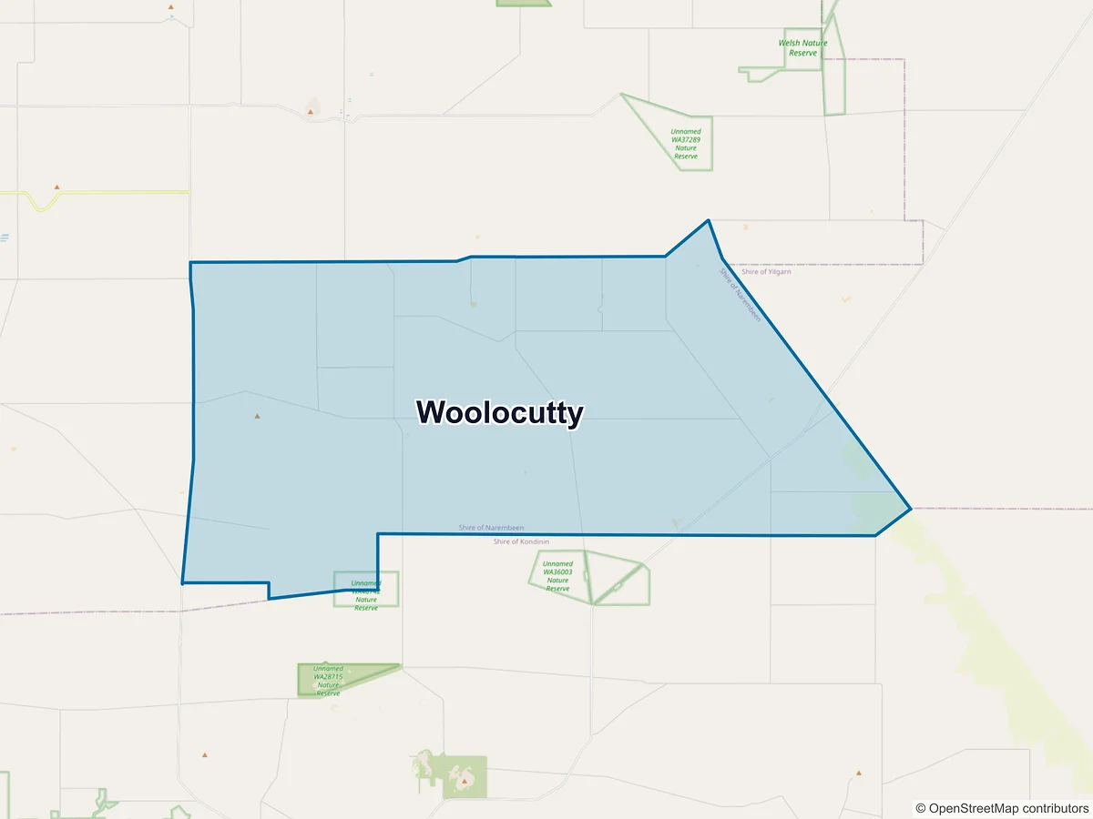 Map of Woolocutty, WA, Australia