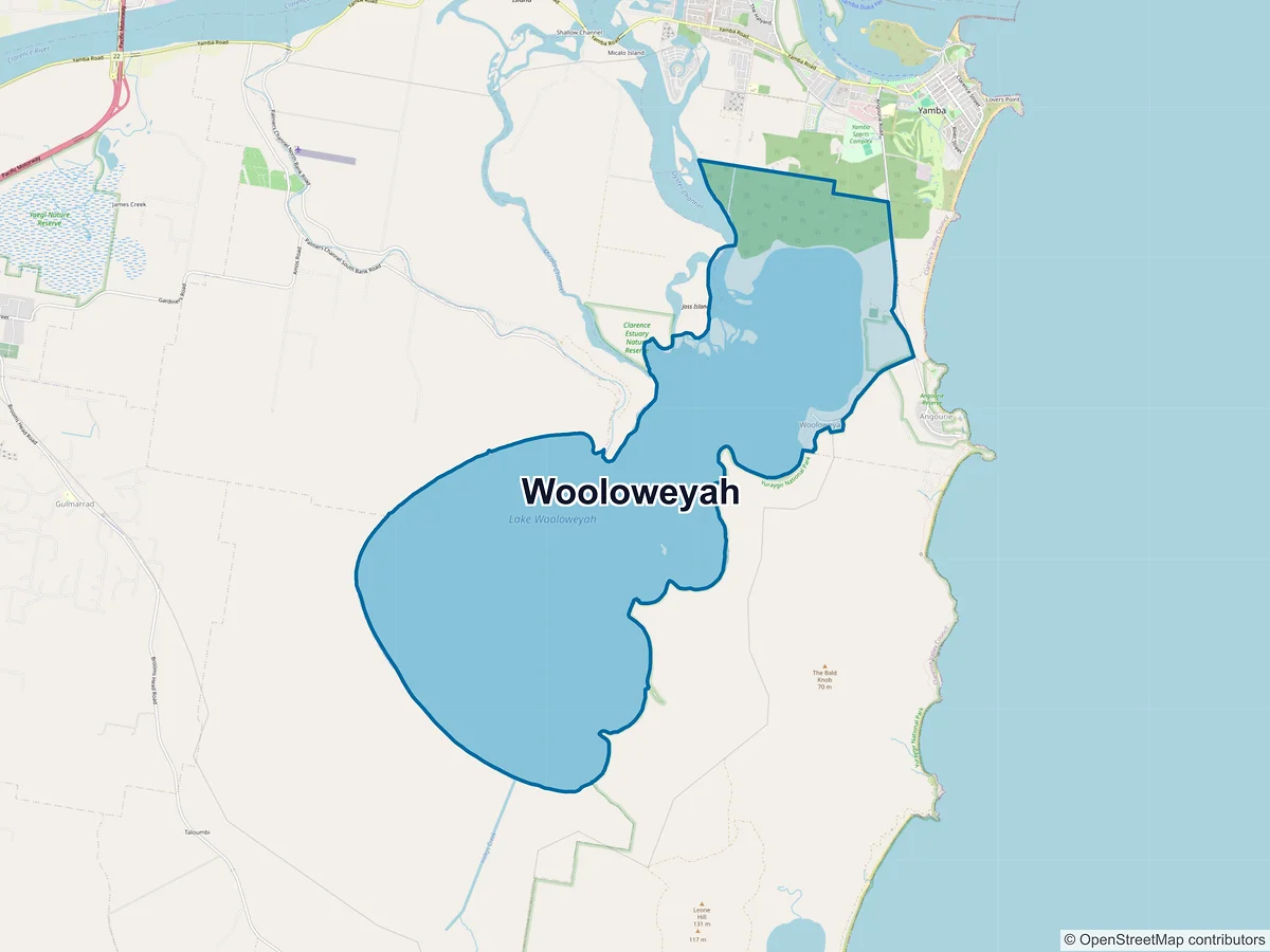 Map of Wooloweyah, NSW, Australia