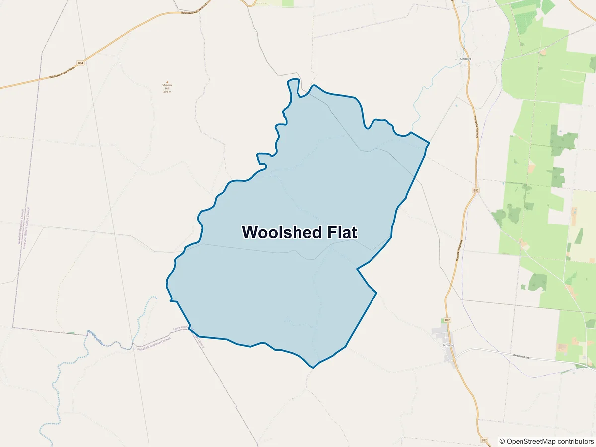 Map of Woolshed Flat, SA, Australia