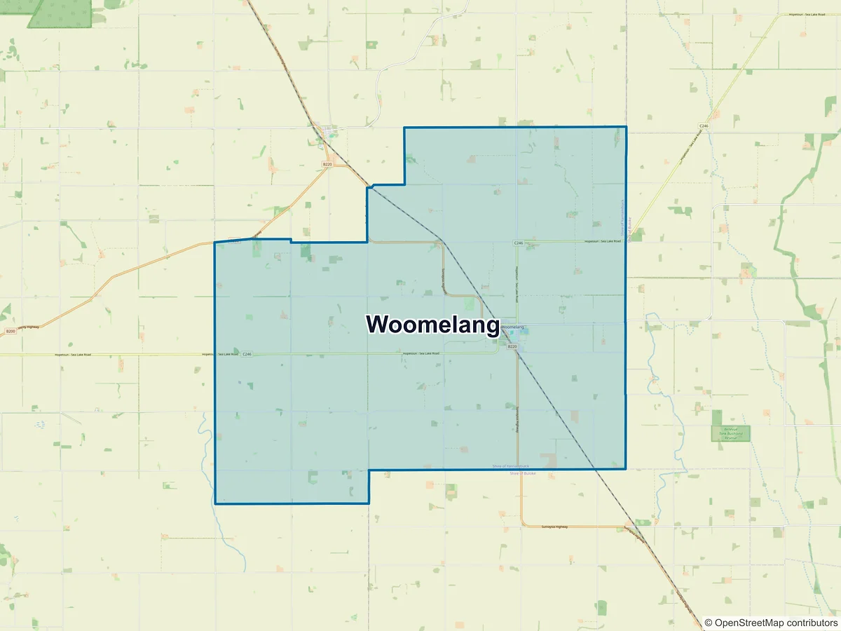Map of Woomelang, VIC, Australia