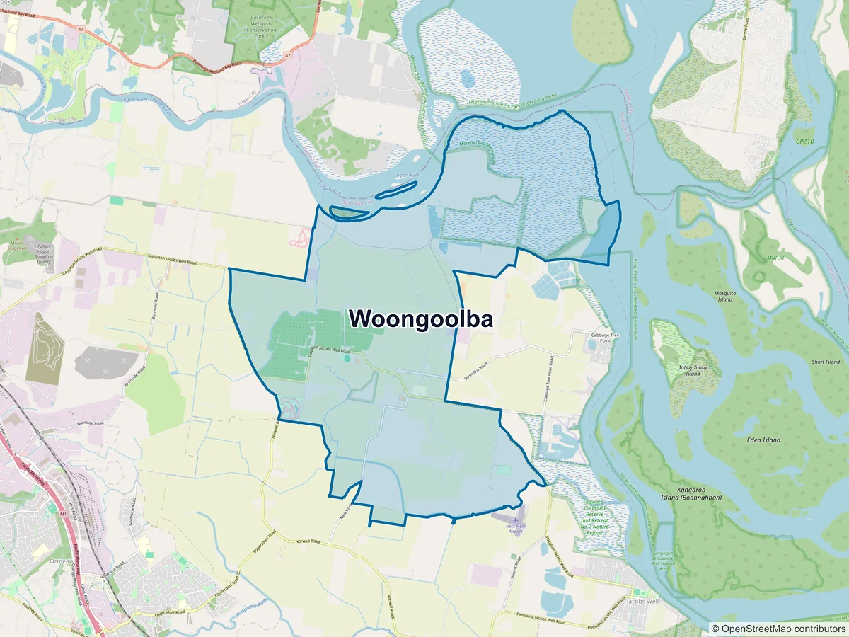 Map of Woongoolba, QLD, Australia