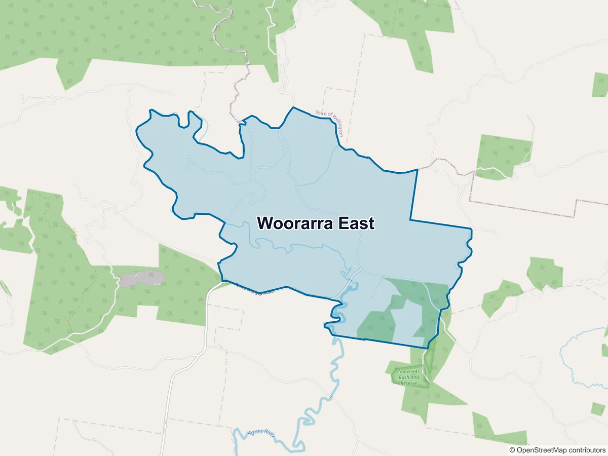 Map of Woorarra East, VIC, Australia