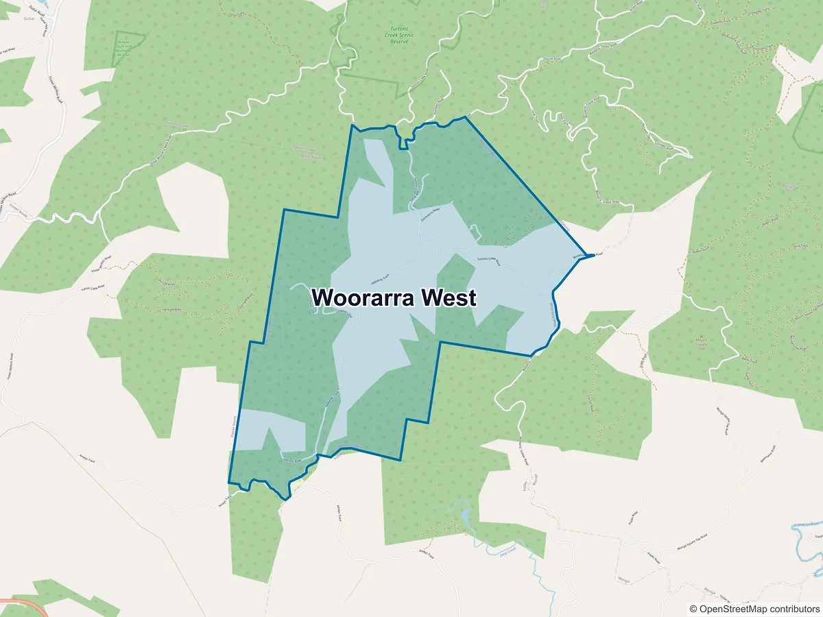 Map of Woorarra West, VIC, Australia