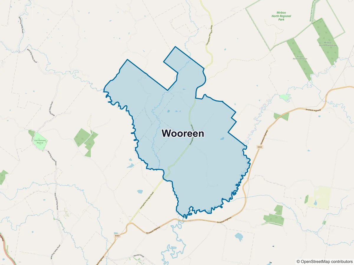 Map of Wooreen, VIC, Australia