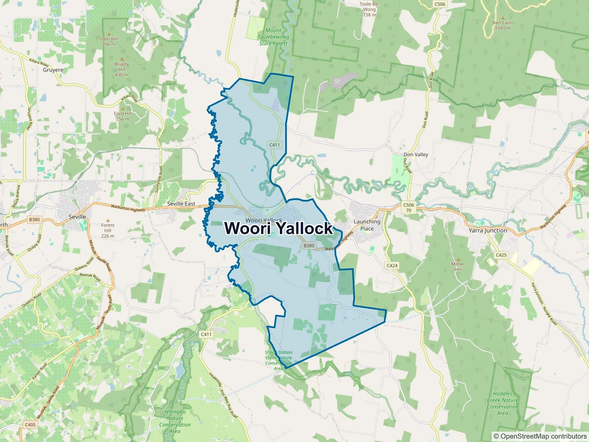 Map of Woori Yallock, VIC, Australia