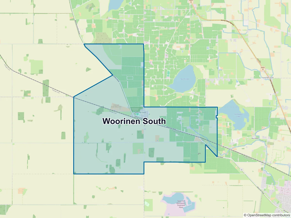 Map of Woorinen South, VIC, Australia