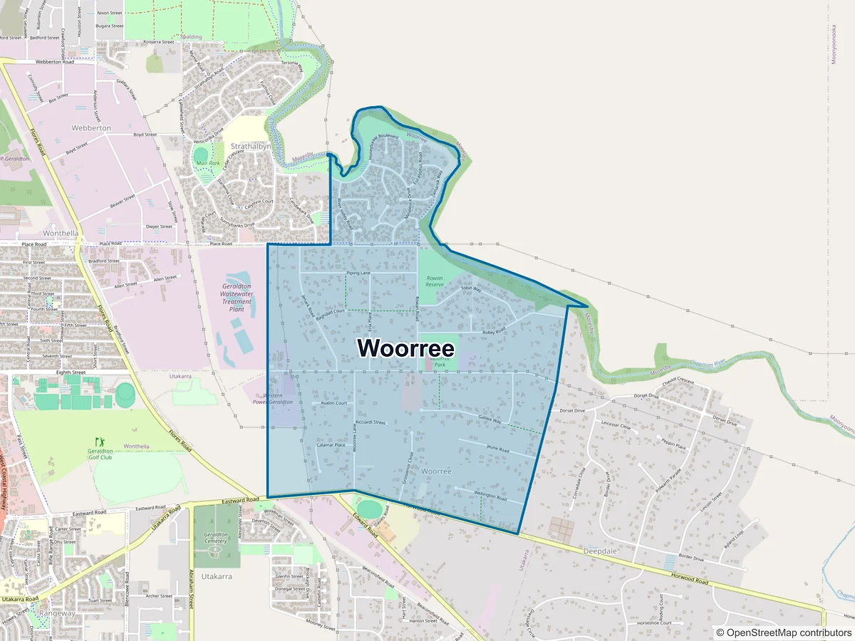 Map of Woorree, WA, Australia