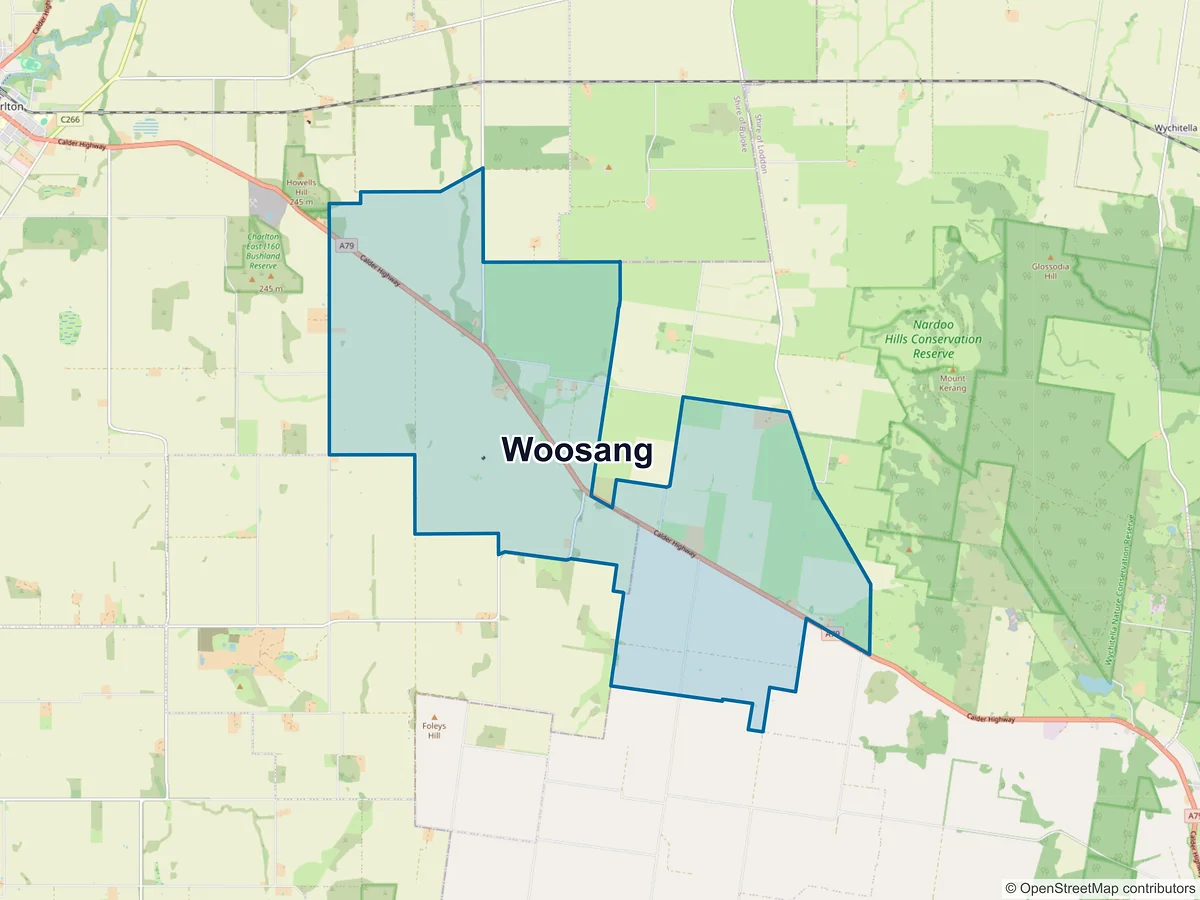 Map of Woosang, VIC, Australia