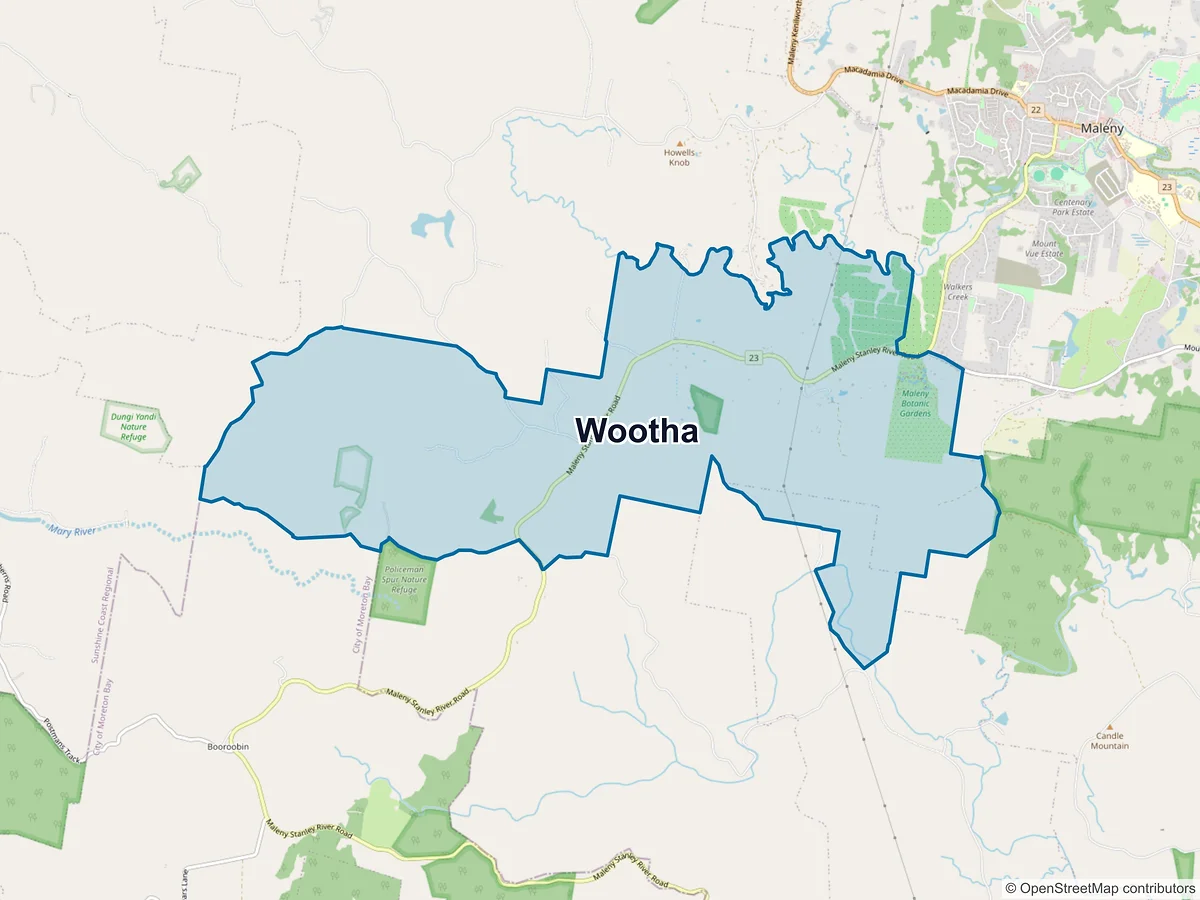 Map of Wootha, QLD, Australia
