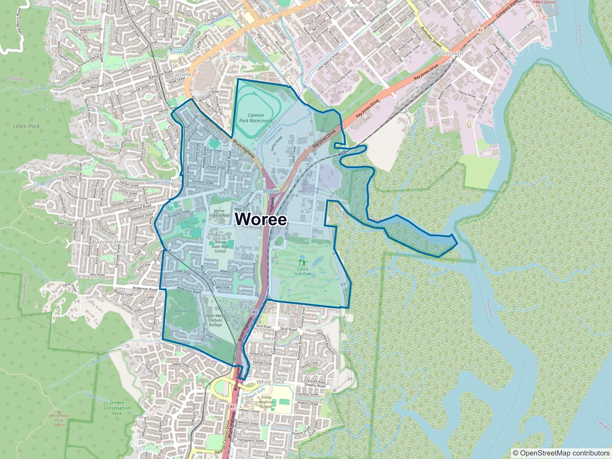 Map of Woree, QLD, Australia