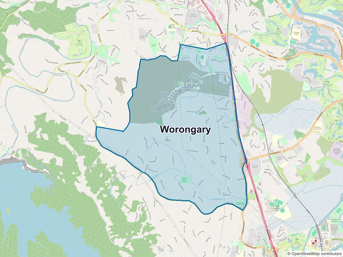 Map of Worongary, QLD, Australia