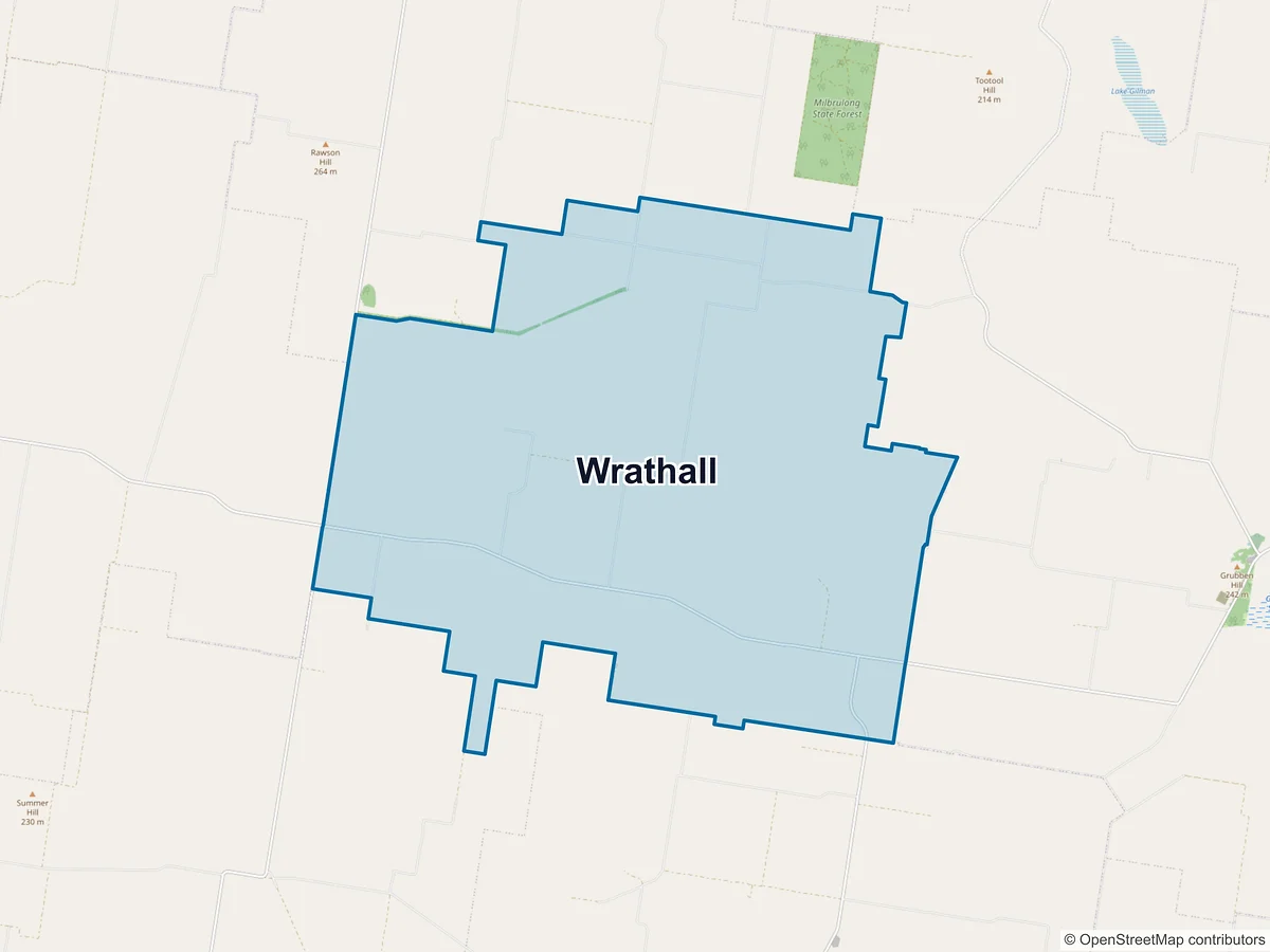 Map of Wrathall, NSW, Australia
