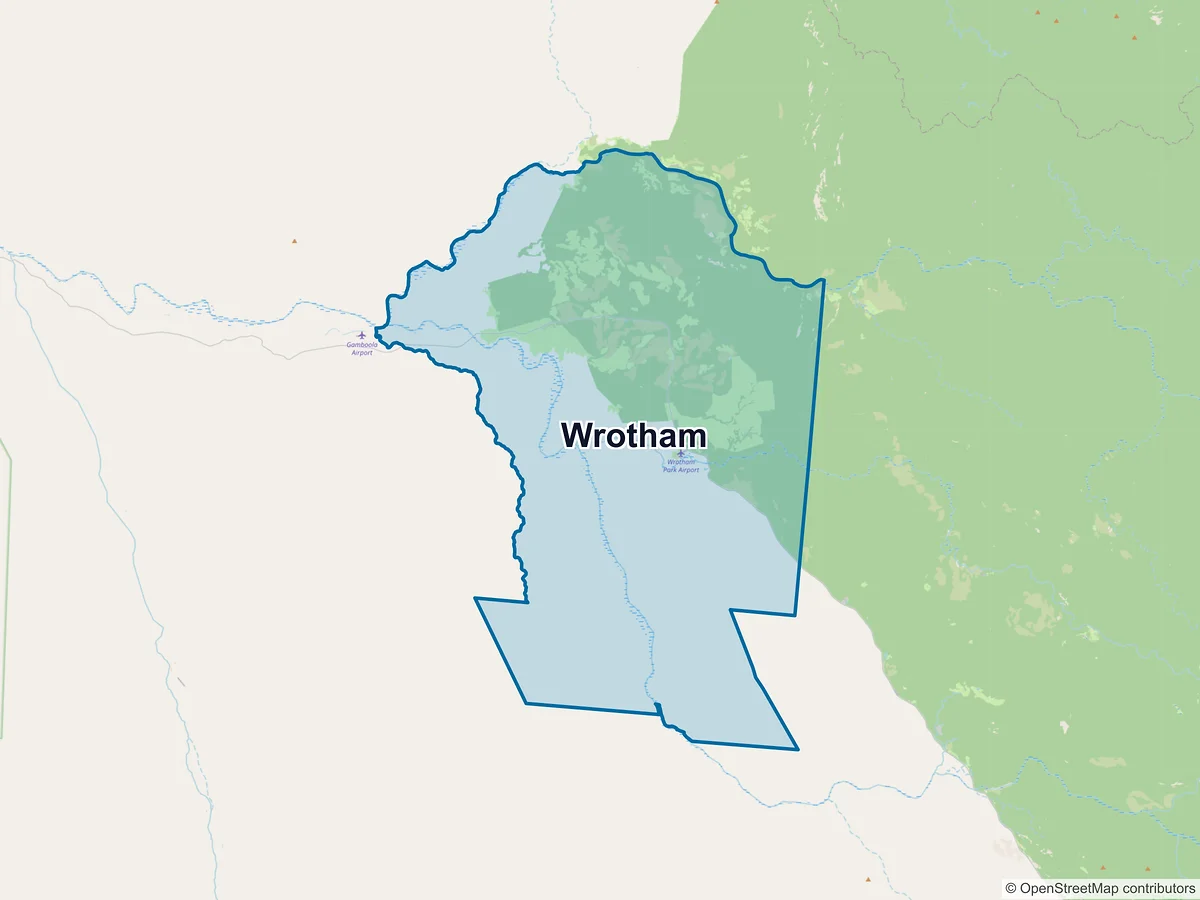 Map of Wrotham, QLD, Australia