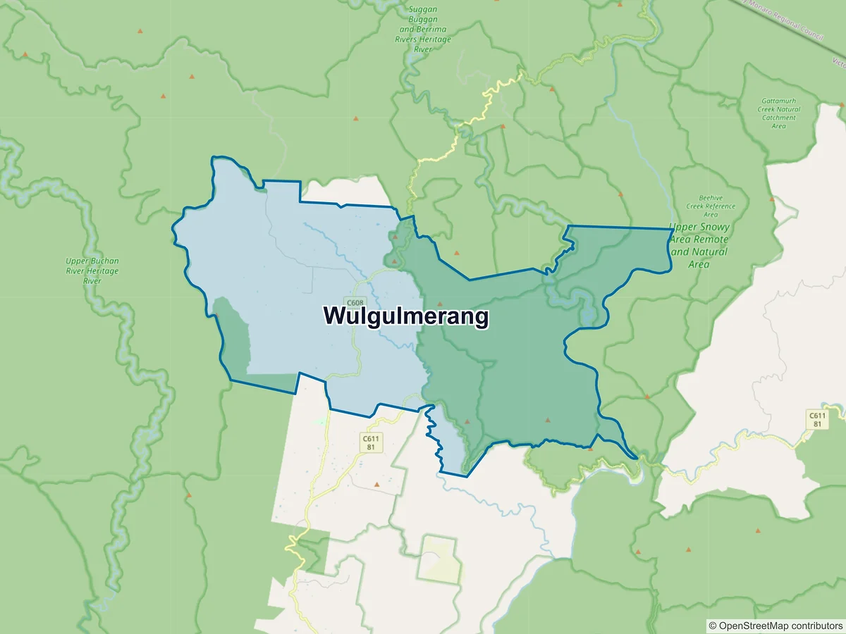 Map of Wulgulmerang, VIC, Australia