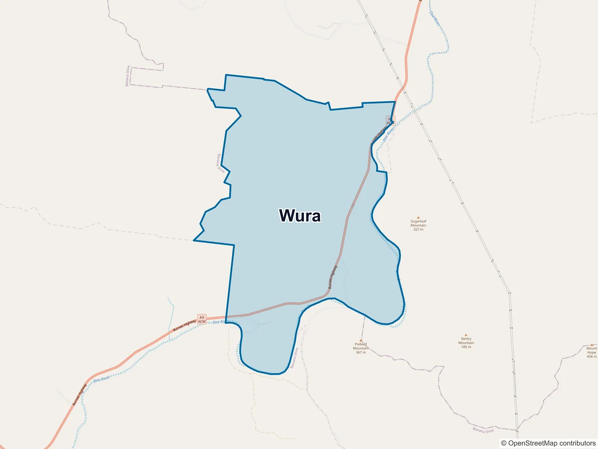 Map of Wura, QLD, Australia