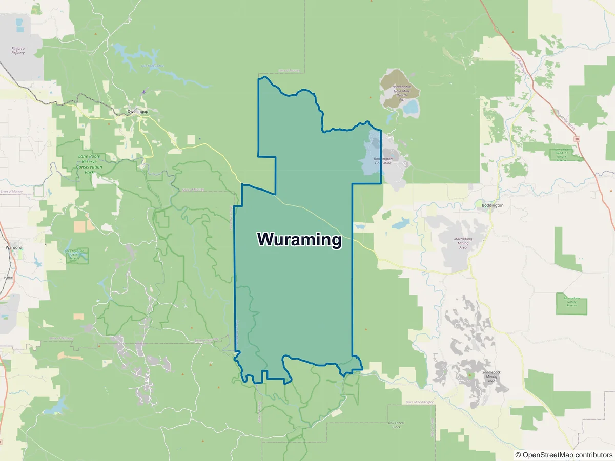 Map of Wuraming, WA, Australia