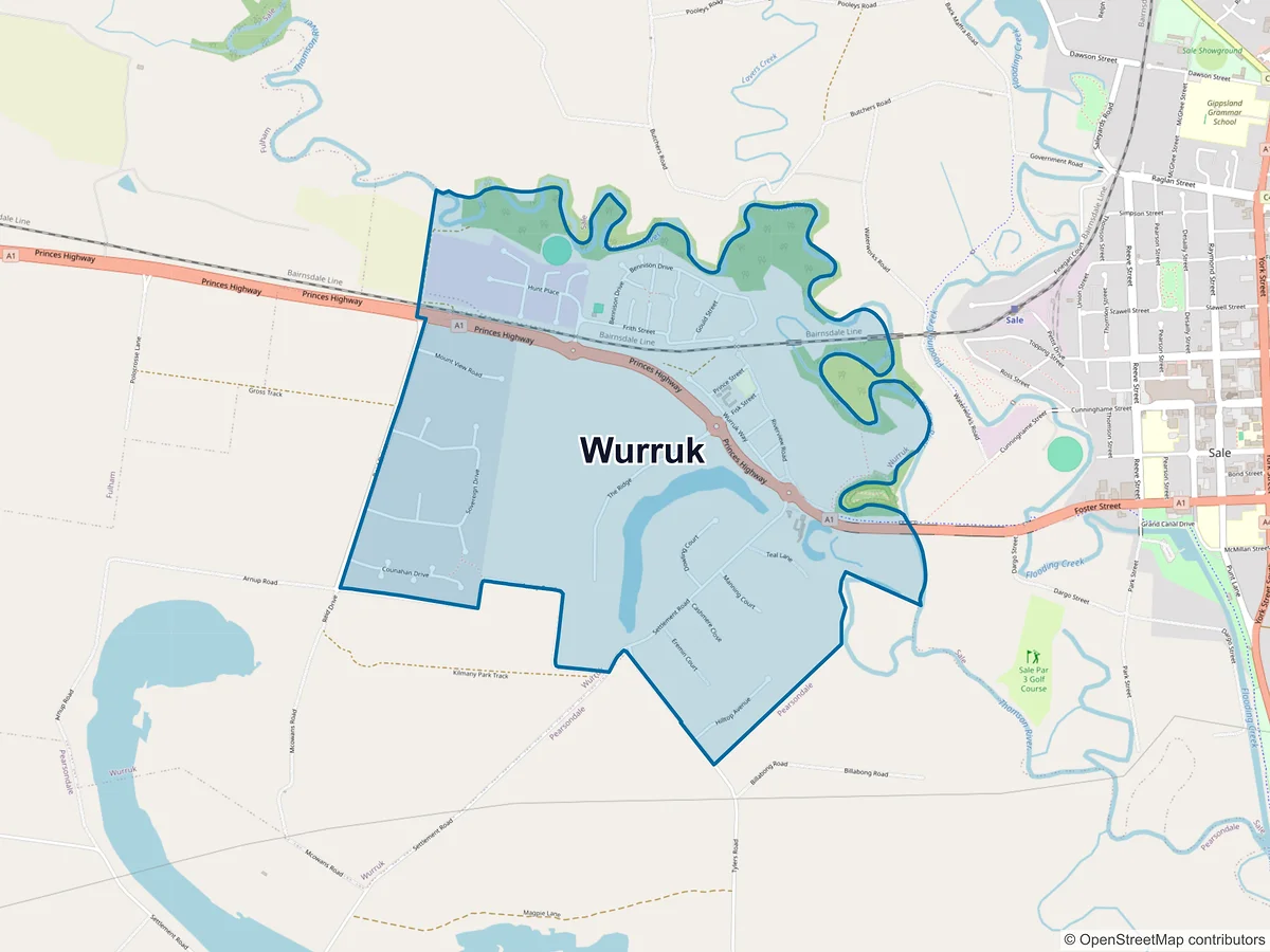 Map of Wurruk, VIC, Australia
