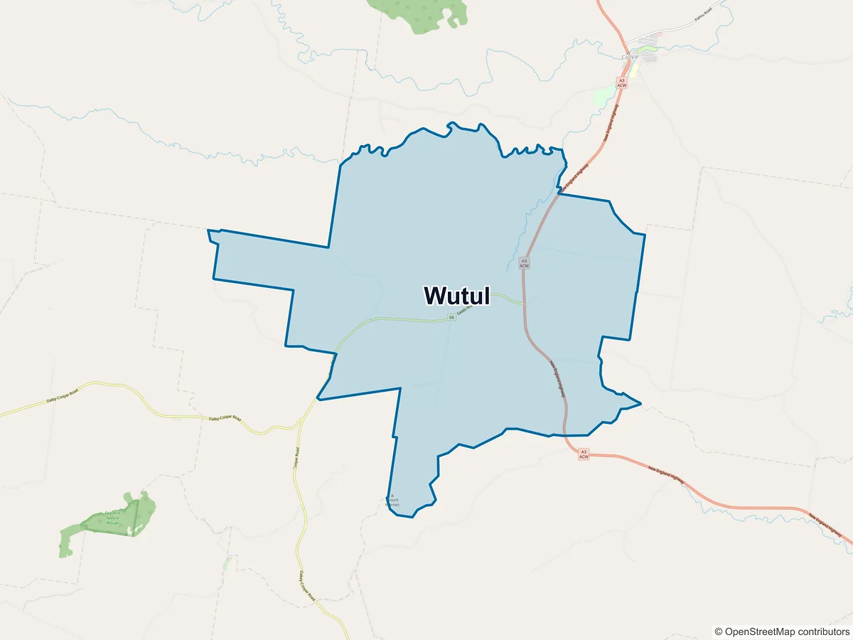 Map of Wutul, QLD, Australia