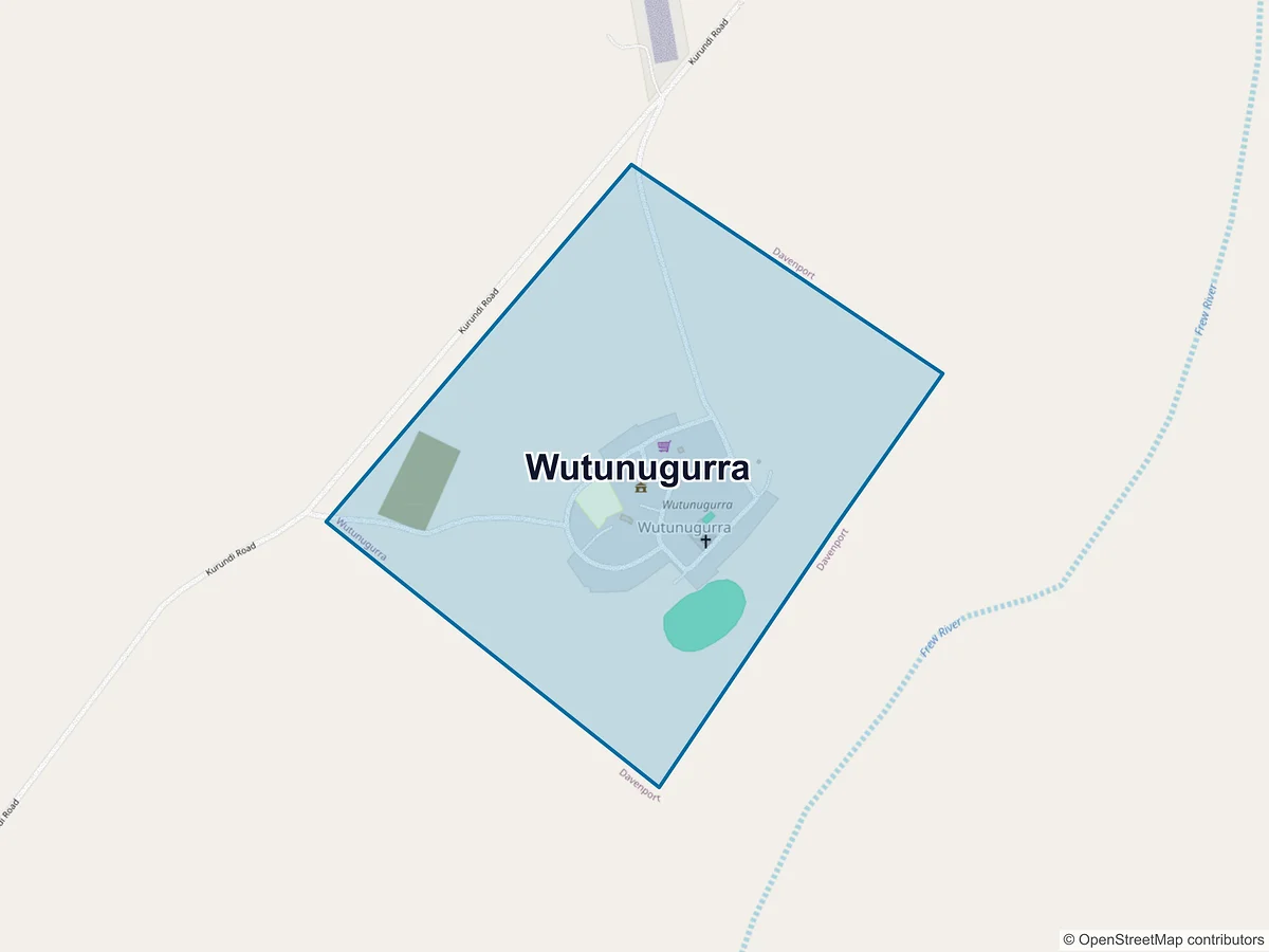 Map of Wutunugurra, NT, Australia