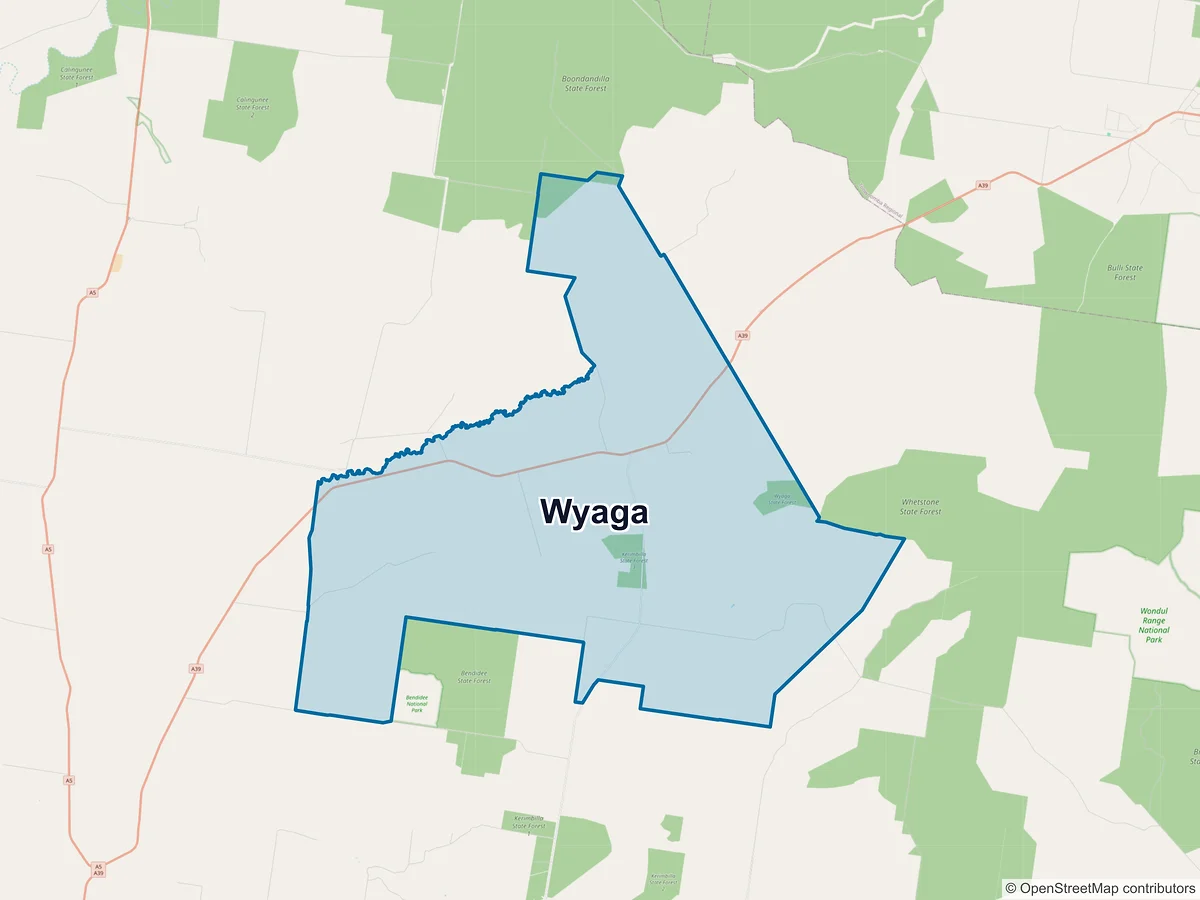 Map of Wyaga, QLD, Australia