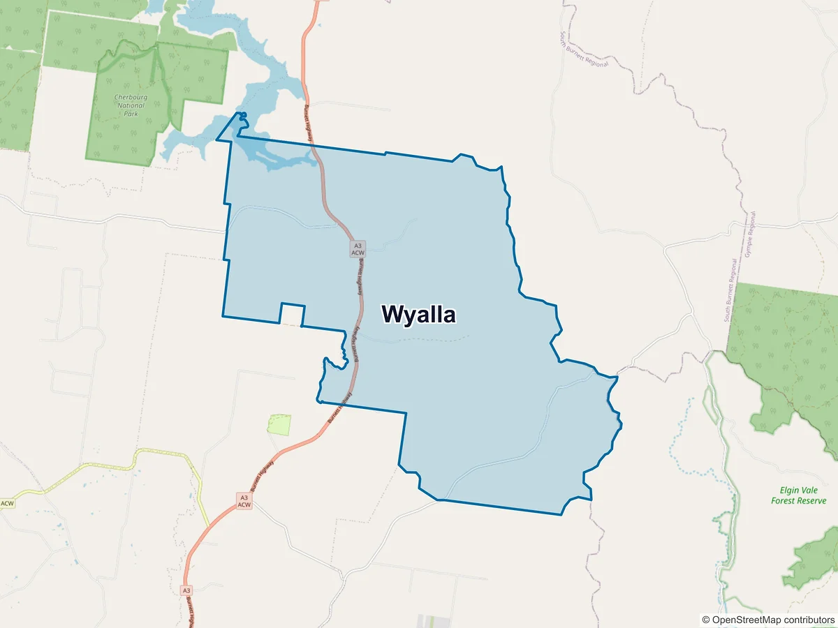 Map of Wyalla, QLD, Australia