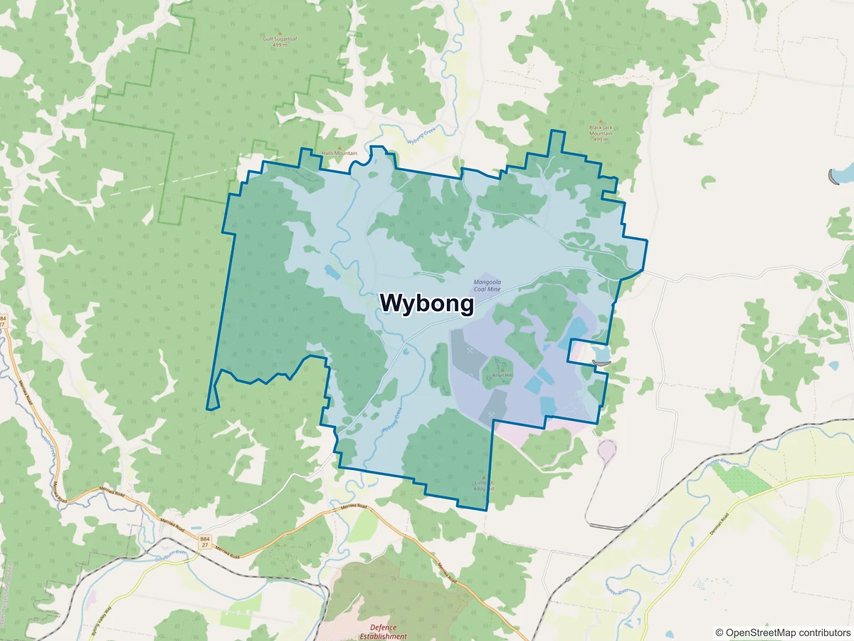 Map of Wybong, NSW, Australia