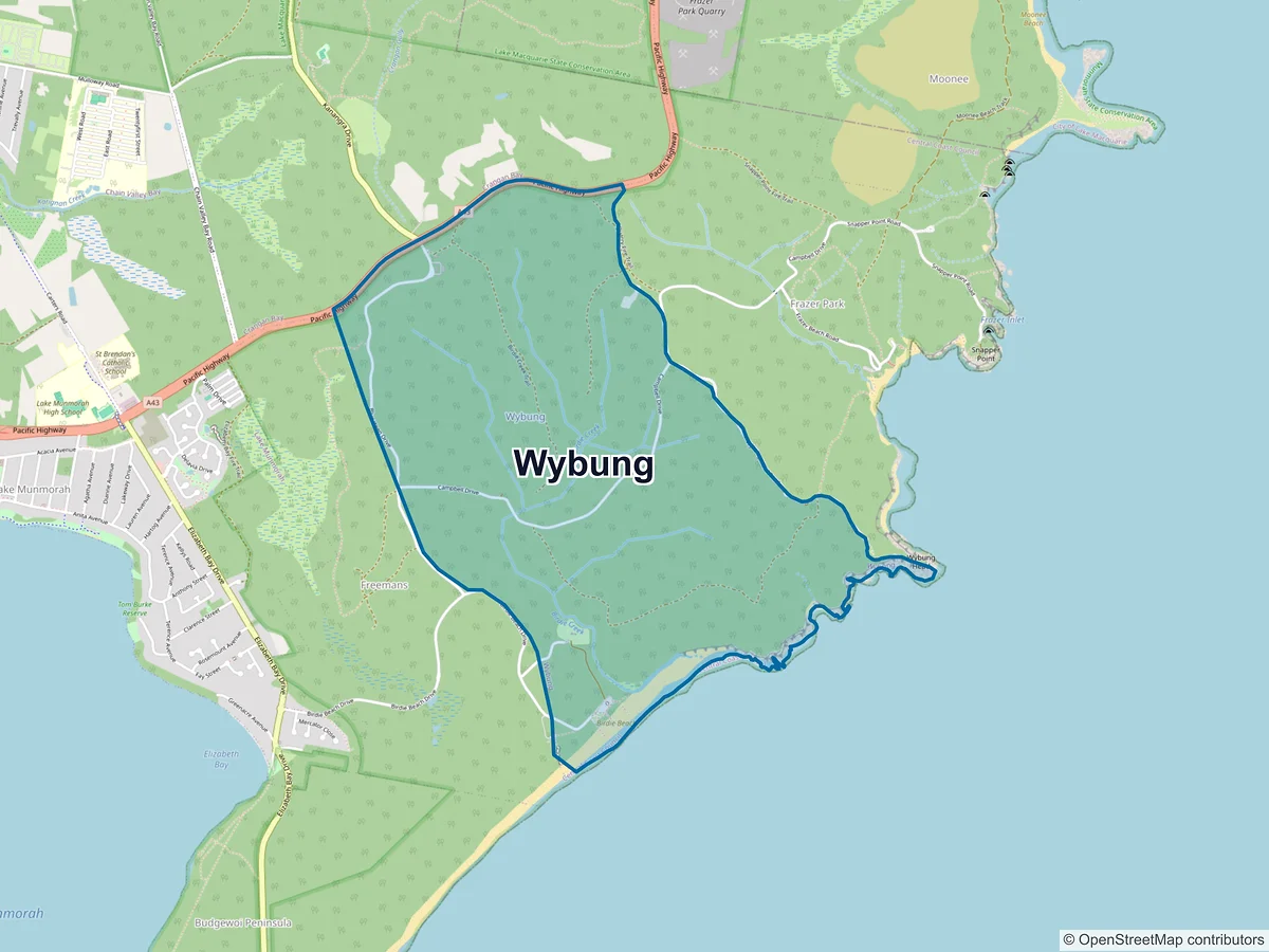 Map of Wybung, NSW, Australia