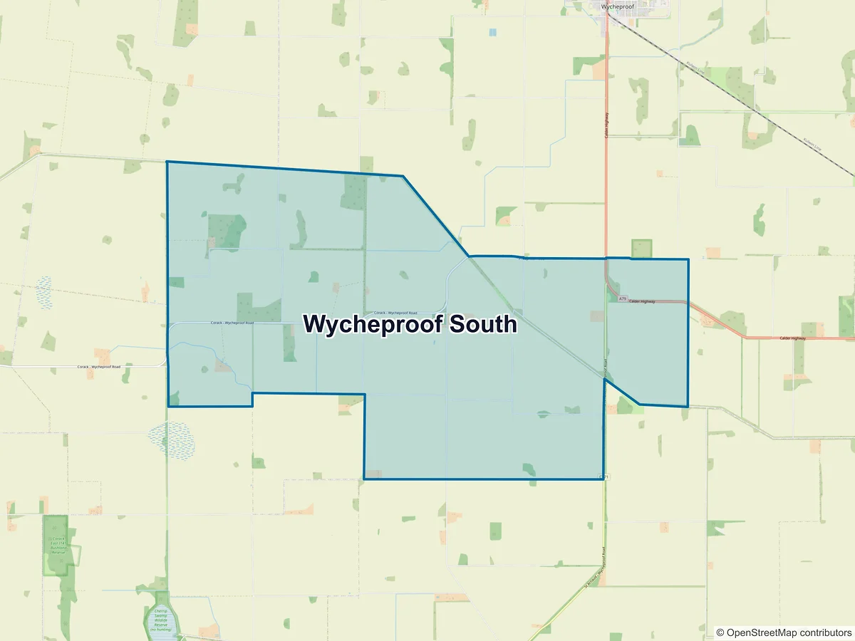 Map of Wycheproof South, VIC, Australia