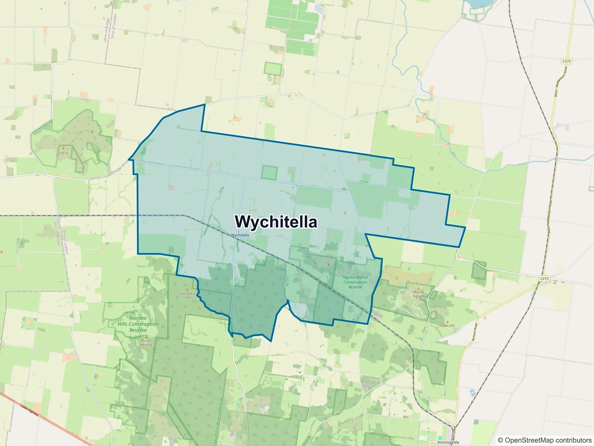 Map of Wychitella, VIC, Australia